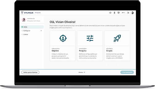 Composição visual com ideias e interface de grupos sugeridos